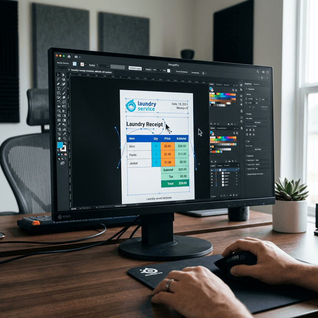 Desain Nota Laundry CorelDraw CDR