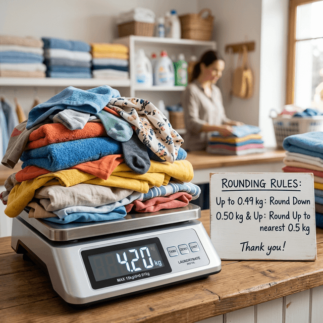 Cara Hitung Berat Pembulatan Timbangan Laundry Kiloan