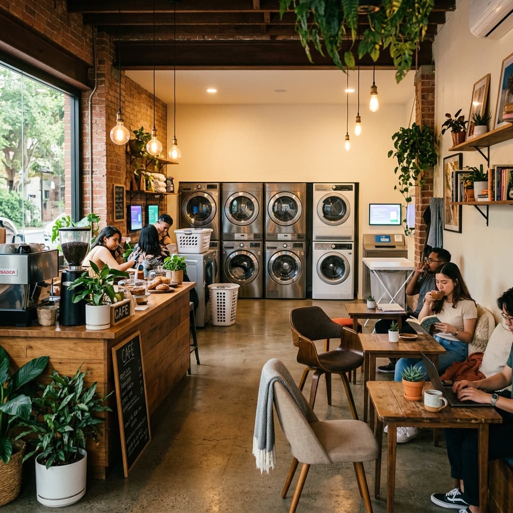 Konsep Laundry Nongki Modern