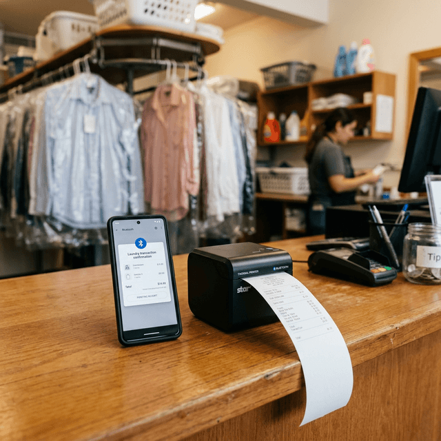 Print Nota Laundry dari HP Bluetooth