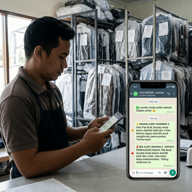 Script WA Menagih Cucian Tidak Diambil