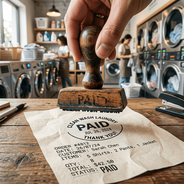 Desain Stempel Toko Laundry