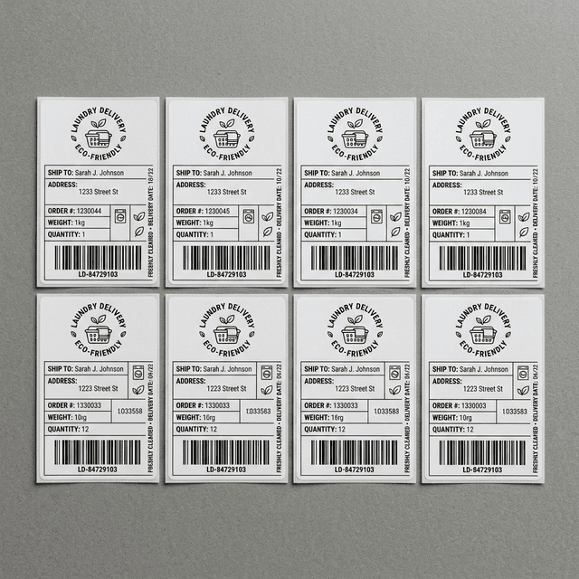 Stiker Instruksi Segel Plastik Pakaian Laundry