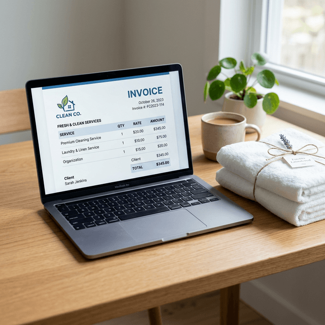 Template Invoice B2B Laundry Excel