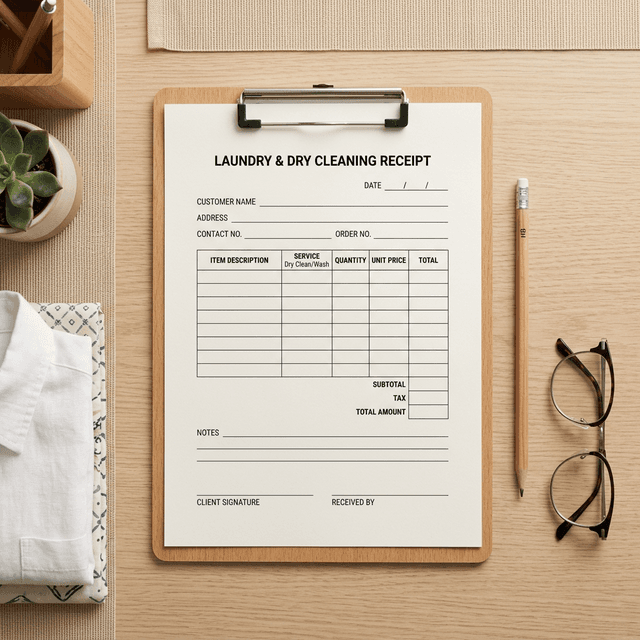 Template Nota Laundry PDF Gratis