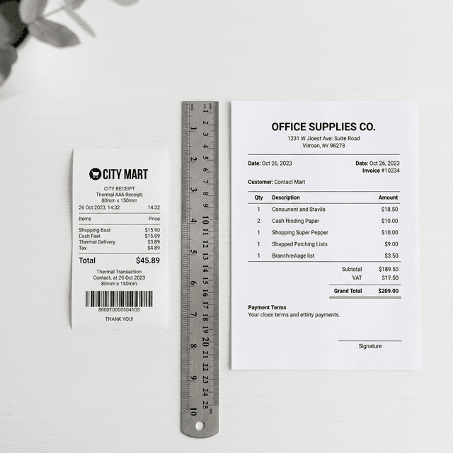 Perbandingan Ukuran Nota Laundry A5 vs Thermal