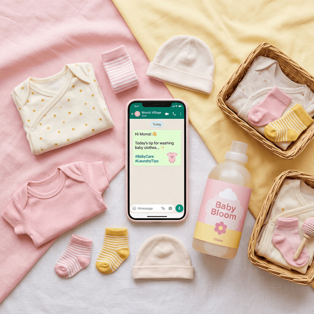 Template Broadcast WA Edukasi Perawatan Pakaian Bayi