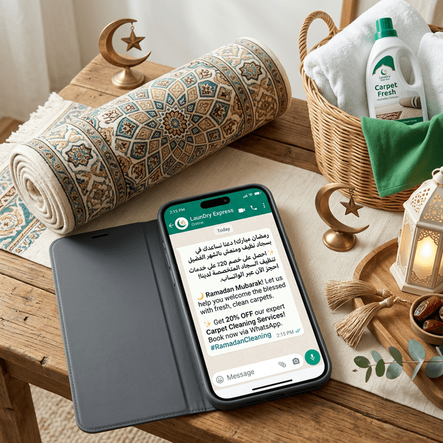 Format WA Tawaran Cuci Karpet Menjelang Ramadhan