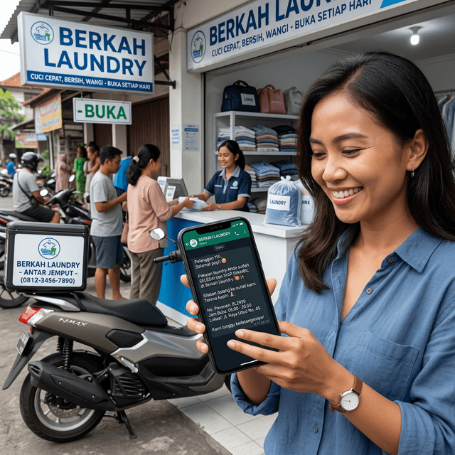 Contoh Pesan WhatsApp Cucian Selesai